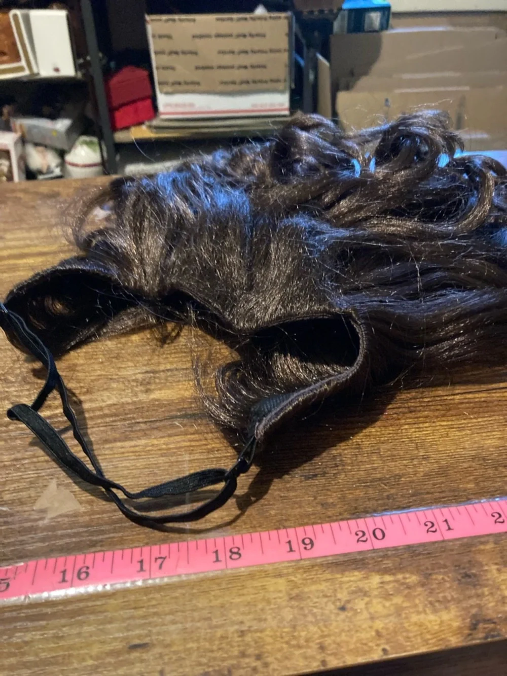 Spirit brunette wig with beard - Picture 8 of 11